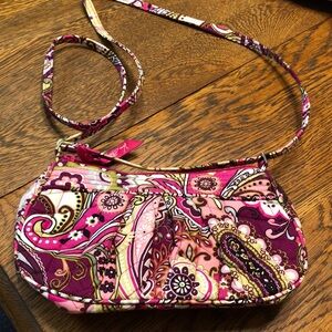 Vibrant Vera Bradley Very Berry Paisley Convertible Crossbody/Shoulder Bag